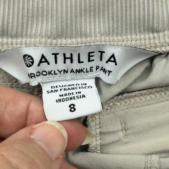 Athleta Beige Brooklyn Mid Rise Ankle Pant Womens Sz 8 Performance Athleisure - Picture 6 of 8
